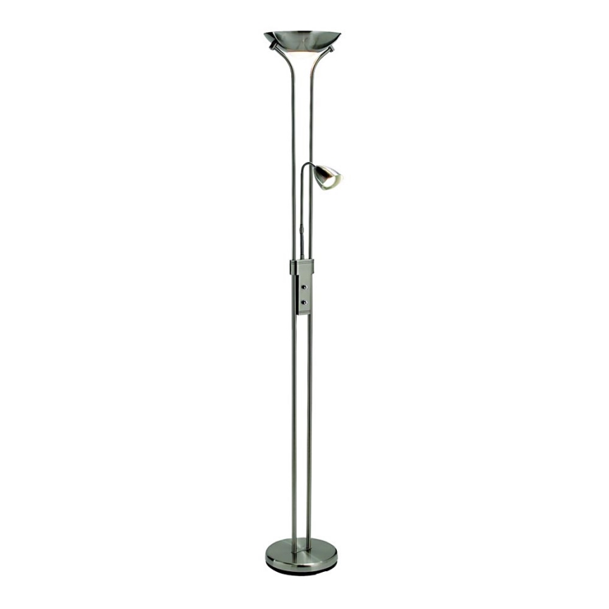 Markslöjd 111241 - Prigušiva podna lampa DETROIT 1xR7s/230W/230V + 1xGU10/35W sjajni krom