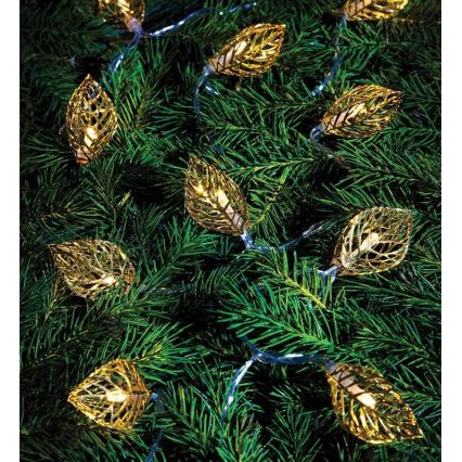 Markslöjd 703859 - LED Dekorativni lanac LEAF LED/3xAA 1,85m topla bela