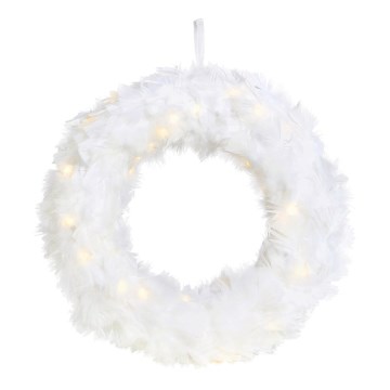 Markslöjd 705290 - LED božićni venac FEATHER LED/1,2W/3xAA prečnik 35 cm