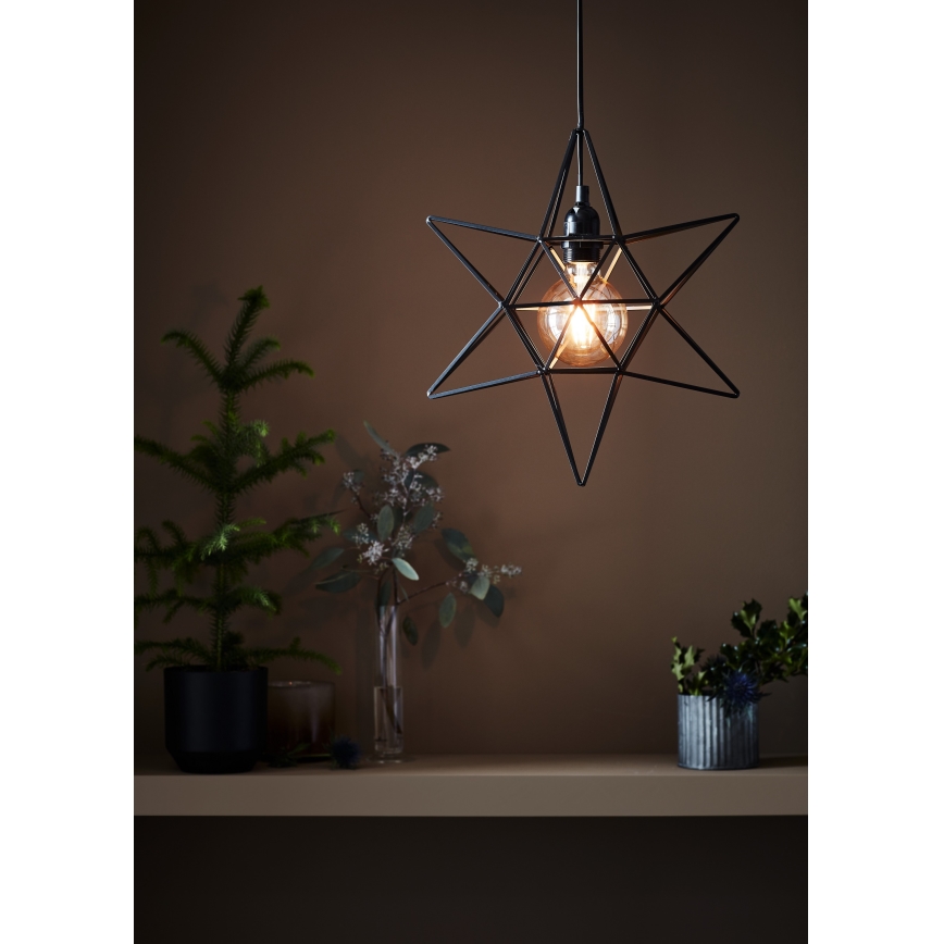 Markslöjd 705299 - Božićna dekoracija CONTOUR 1xE27/40W/230V crno