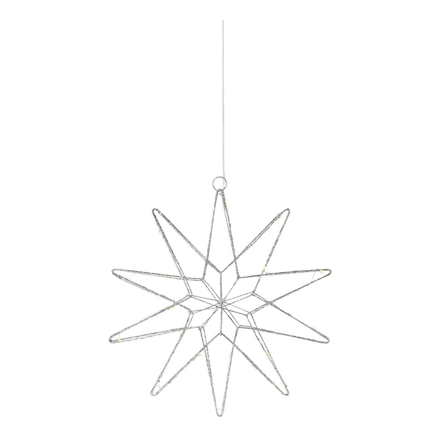 Markslöjd 705750 - LED Božićna dekoracija GLEAM LED/0,6W/3xAA srebrno