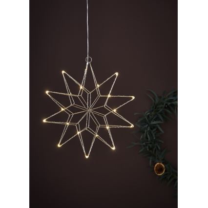 Markslöjd 705750 - LED Božićna dekoracija GLEAM LED/0,6W/3xAA srebrno