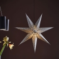 Markslöjd 705769 - Božićna dekoracija GLITTER, 1xE14/25W/230V, prečnik 45 cm, srebrna