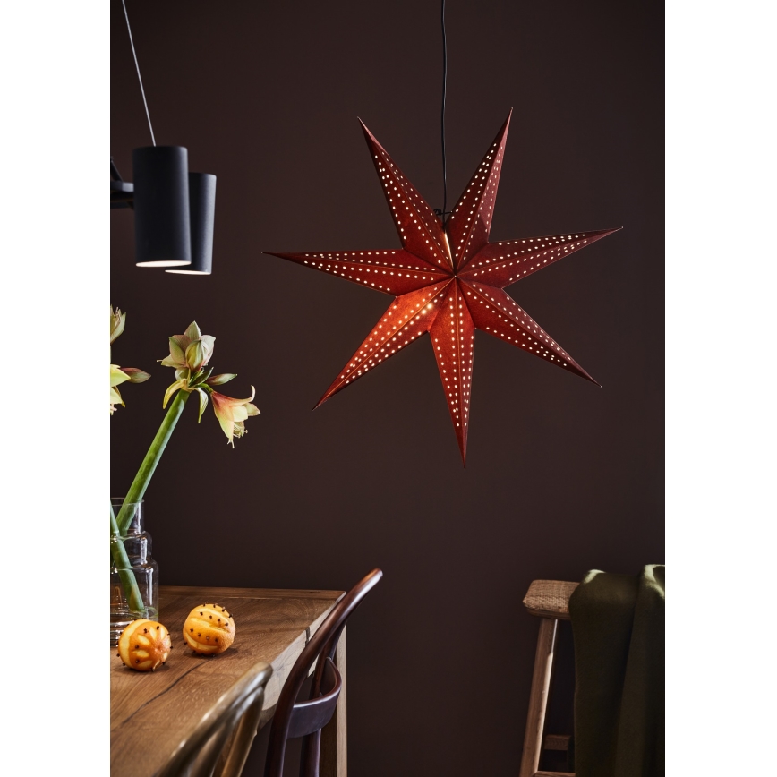 Markslöjd 705808 - Božićna dekoracija EMBLA 1xE14/25W/230V pr. 75 cm crveno
