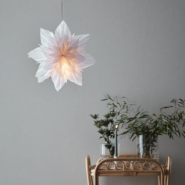 Markslöjd 705836 - Božićna dekoracija NEELA 1xE14/25W/230V, prečnik 48 cm, bela