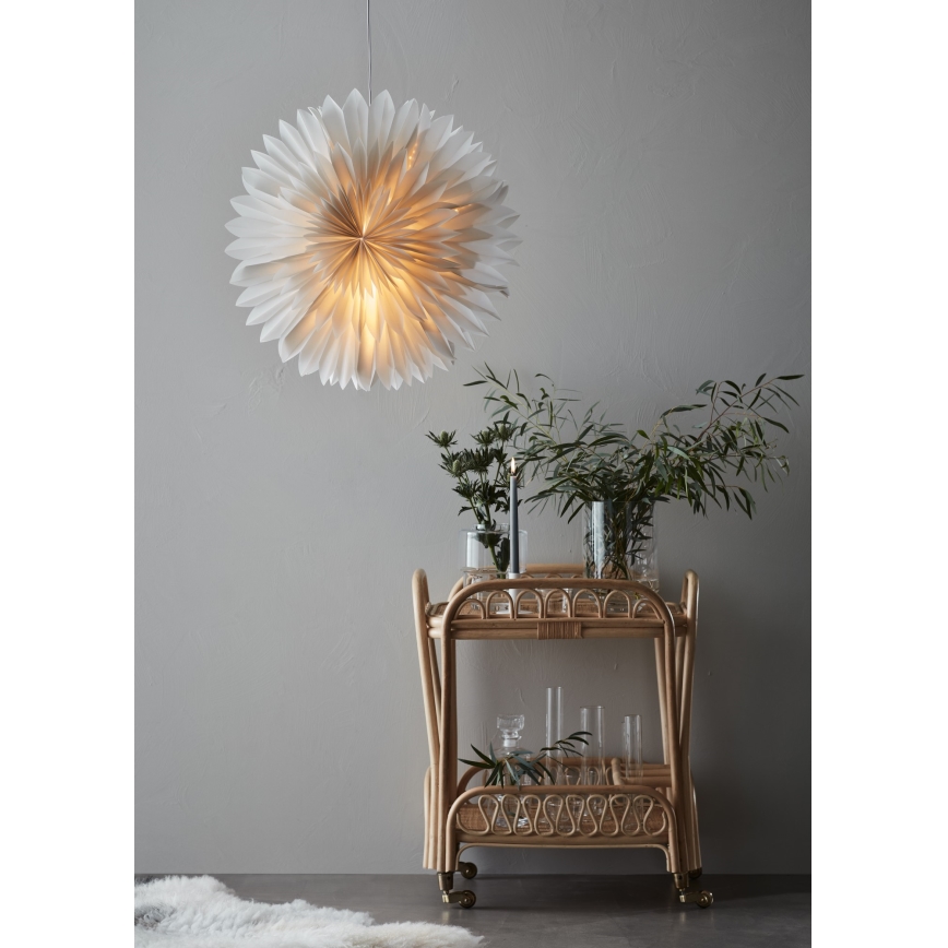 Markslöjd 705841 - Božićna dekoracija SOLINA 1xE14/25W/230V pr. 60 cm bela