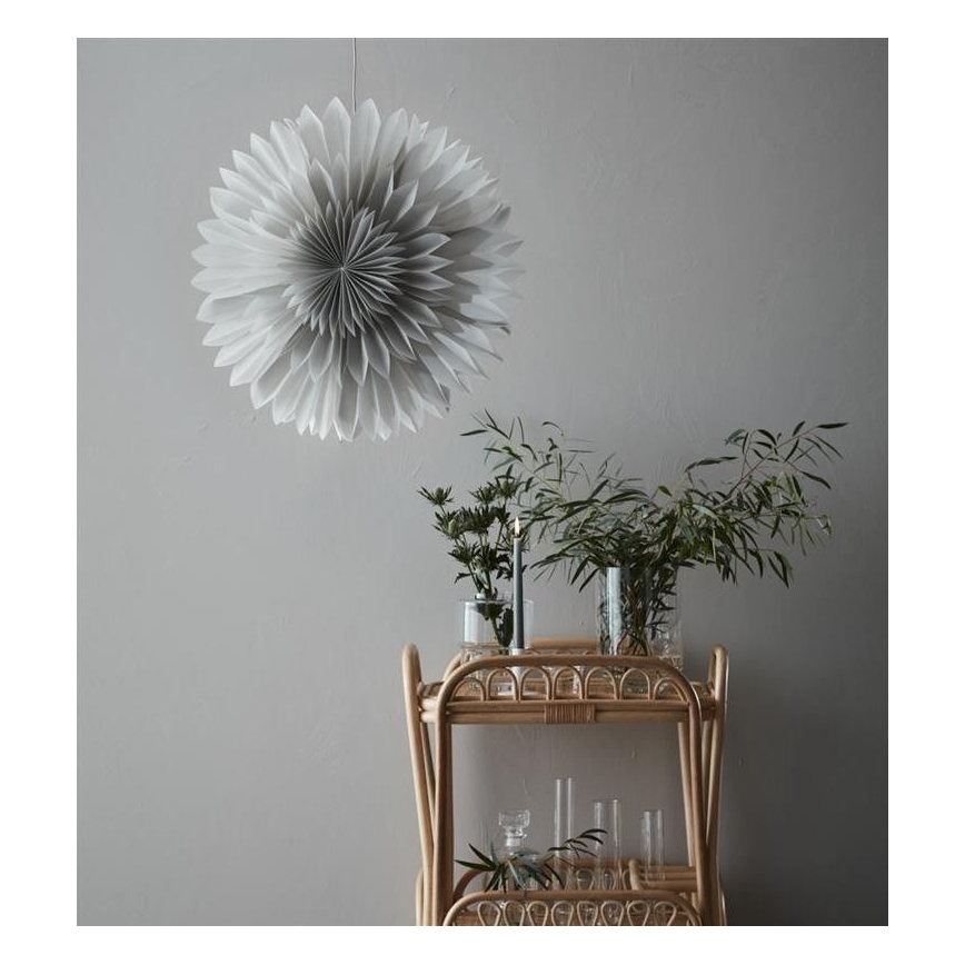 Markslöjd 705841 - Božićna dekoracija SOLINA 1xE14/25W/230V pr. 60 cm bela