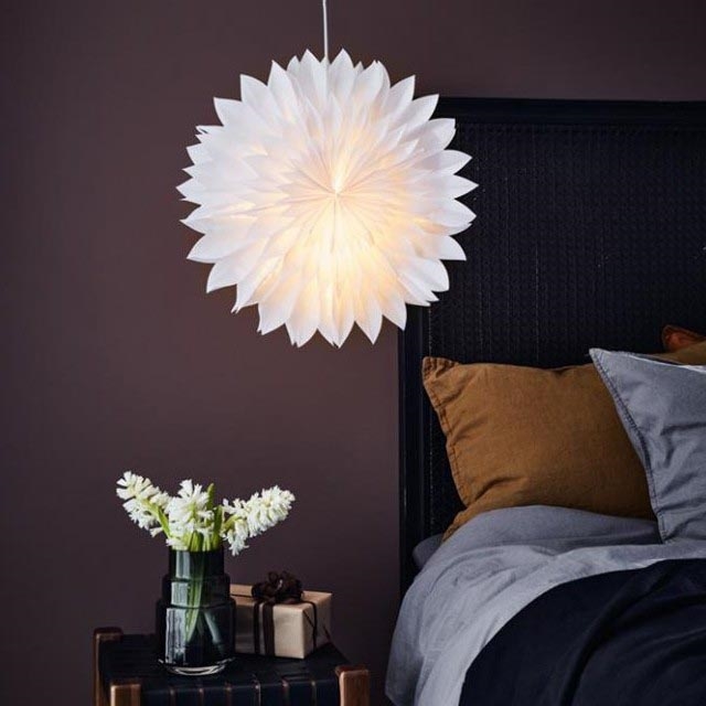Markslöjd 705842 - Božićna dekoracija SOLINA 1xE14/25W/230V prečnik 48 cm bela
