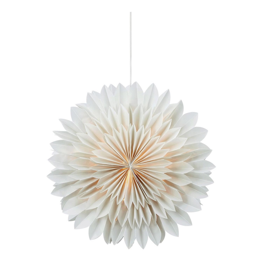 Markslöjd 705843 - Božićna dekoracija SOLINA 1xE14/25W/230V pr. 45 cm bela
