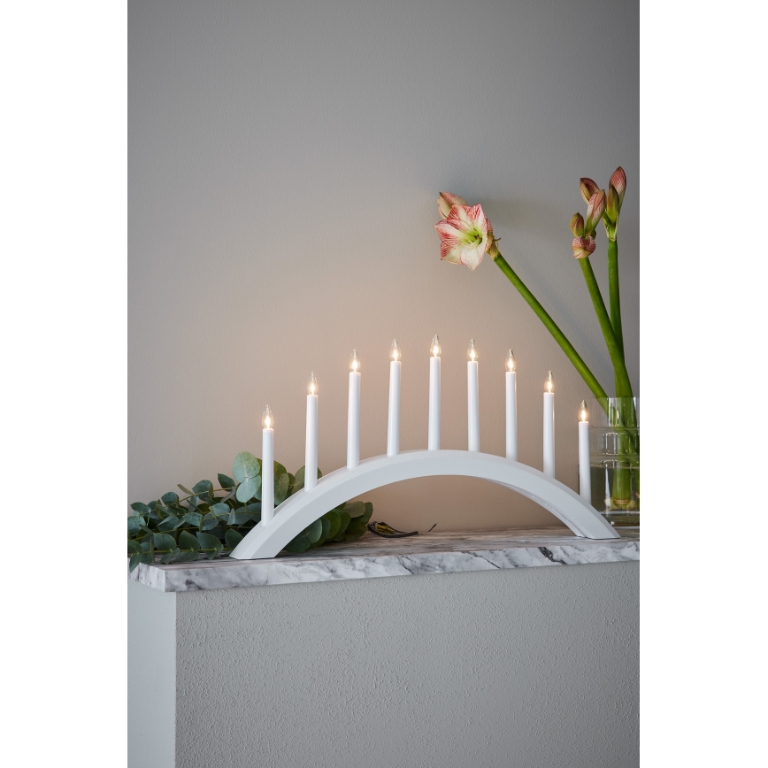 Markslöjd 705954 - Božićni svećnjak AVENTO 9xE10/3W/230V bela