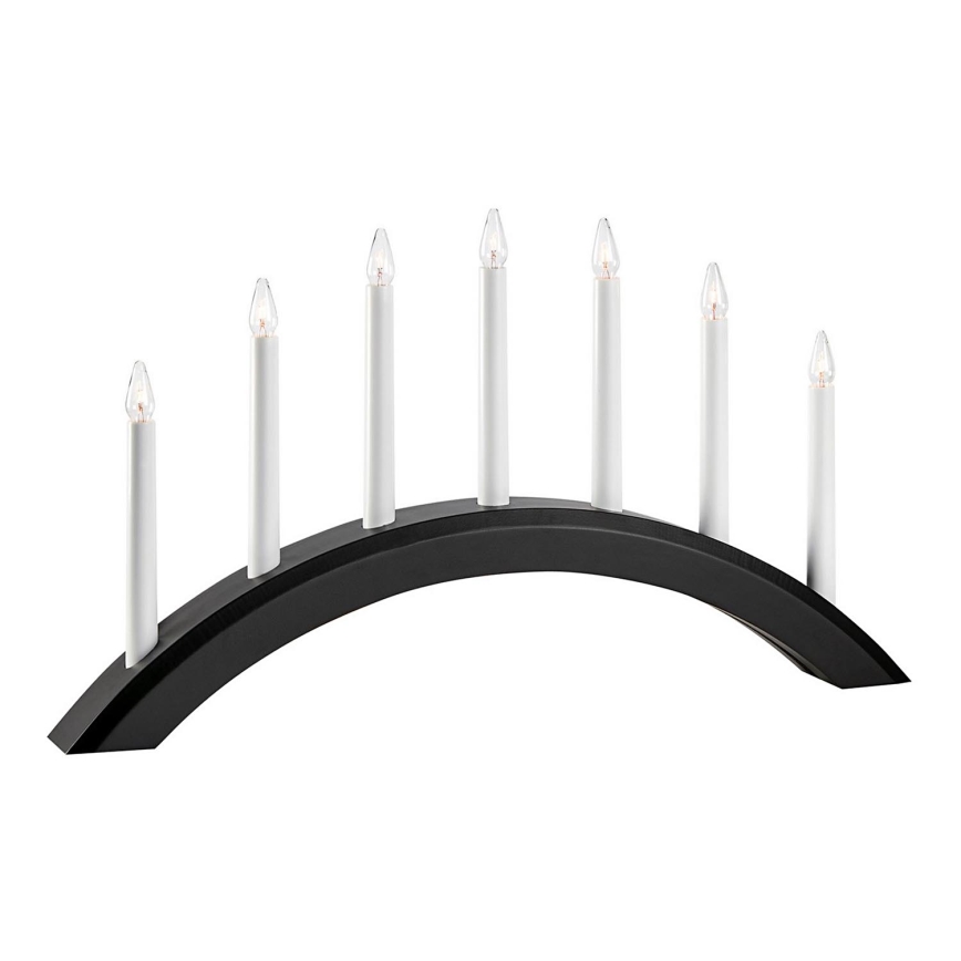 Markslöjd 705956 - Božićni svećnjak AVENTO 7xE10/3W/230V crno