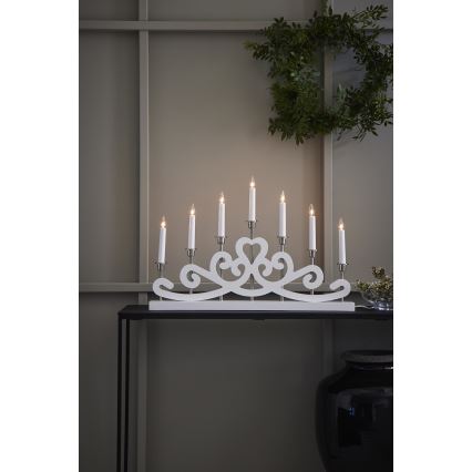 Markslöjd 705965 - Božićni svećnjak NIGHTFALL 7xE10/3W/230V bela