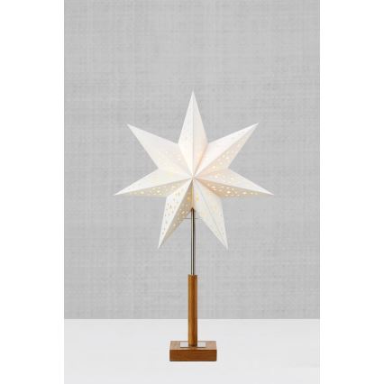 Markslöjd 706041 - Božićna dekoracija SOLVALLA 1xE14/25W/230V 35 cm bela/hrast