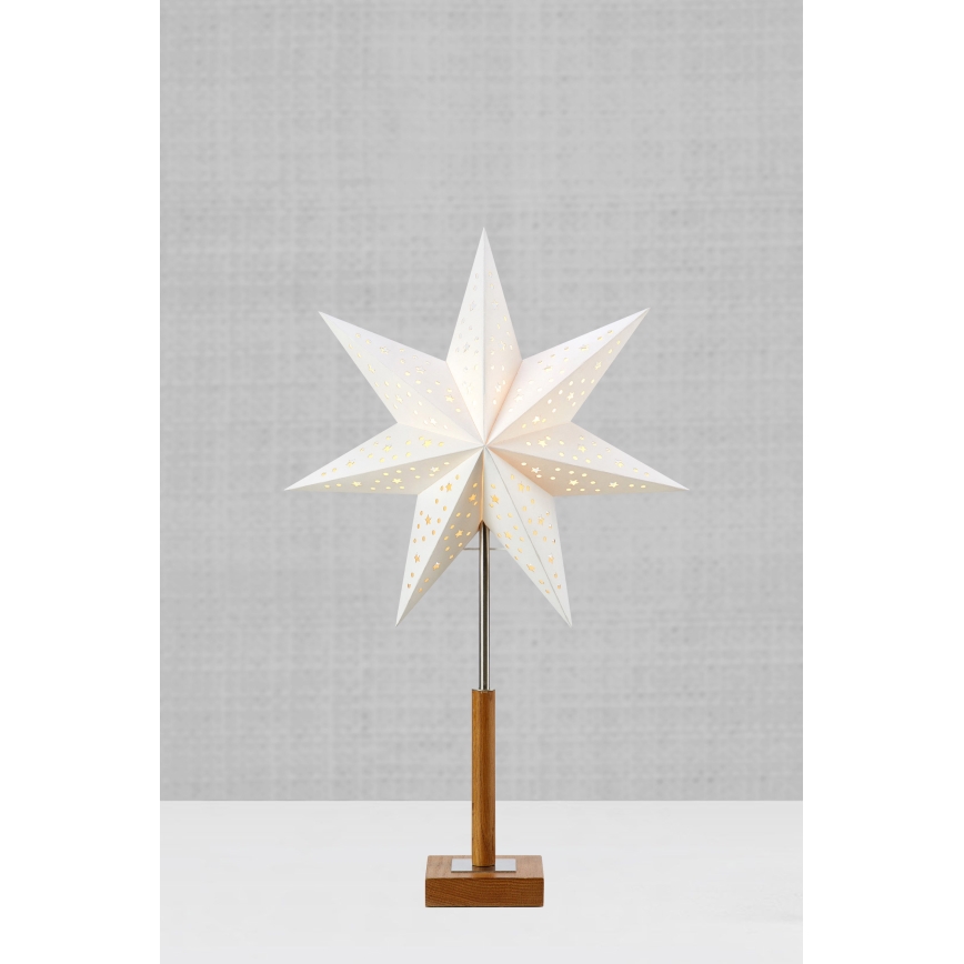 Markslöjd 706041 - Božićna dekoracija SOLVALLA 1xE14/25W/230V 35 cm bela/hrast