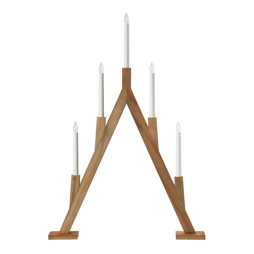 Markslöjd 706161 - Božićni svećnjak BJURFORS 5xE10/3W/230V braon