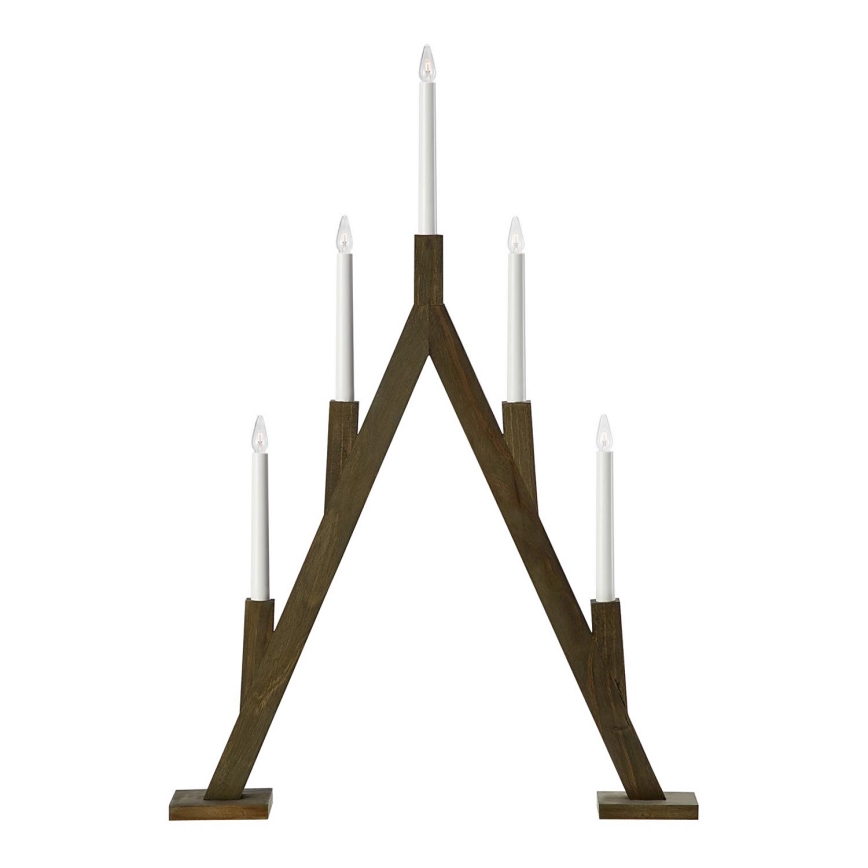 Markslöjd 706163 - Božićni svećnjak BJURFORS 5xE10/3W/230V braon