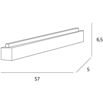 MAXLIGHT C0124 - LED Plafonjera LINEAR LED/18W/230V 57 cm bela