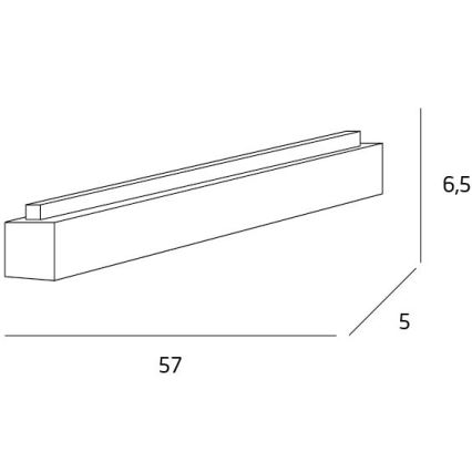 MAXLIGHT C0124D - LED Prigušiva plafonjera LINEAR LED/18W/230V 57 cm bela