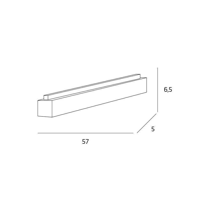 MAXLIGHT C0124D - LED Prigušiva plafonjera LINEAR LED/18W/230V 57 cm bela