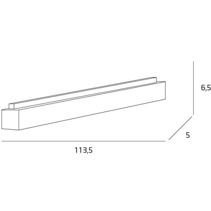 MAXLIGHT C0125D - LED Prigušiva plafonjera LINEAR LED/36W/230V 113,5 cm bela