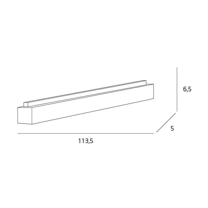 MAXLIGHT C0125D - LED Prigušiva plafonjera LINEAR LED/36W/230V 113,5 cm bela