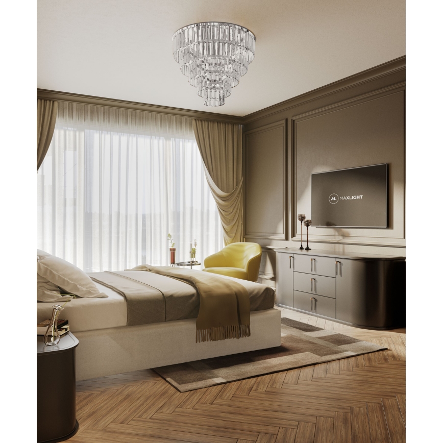 MAXLIGHT C0136 - Plafonjera MONACO 9xG9/40W/230V pr. 42 cm sjajni krom