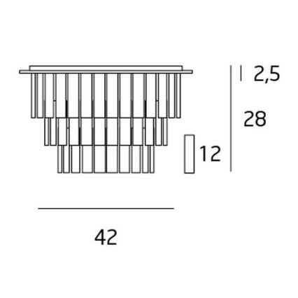 MAXLIGHT C0136 - Plafonjera MONACO 9xG9/40W/230V pr. 42 cm sjajni krom