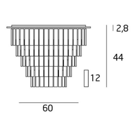 MAXLIGHT C0137 - Plafonjera MONACO 15xG9/40W/230V pr. 60 cm sjajni krom