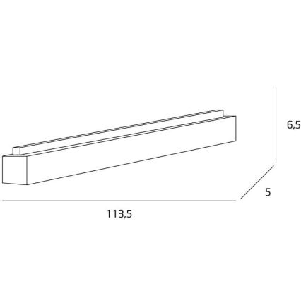 MAXLIGHT C0175 - LED Plafonjera LINEAR LED/36W/230V 113,5 cm crno