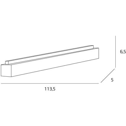 MAXLIGHT C0175D - LED Prigušiva plafonjera LINEAR LED/36W/230V 113,5 cm crno