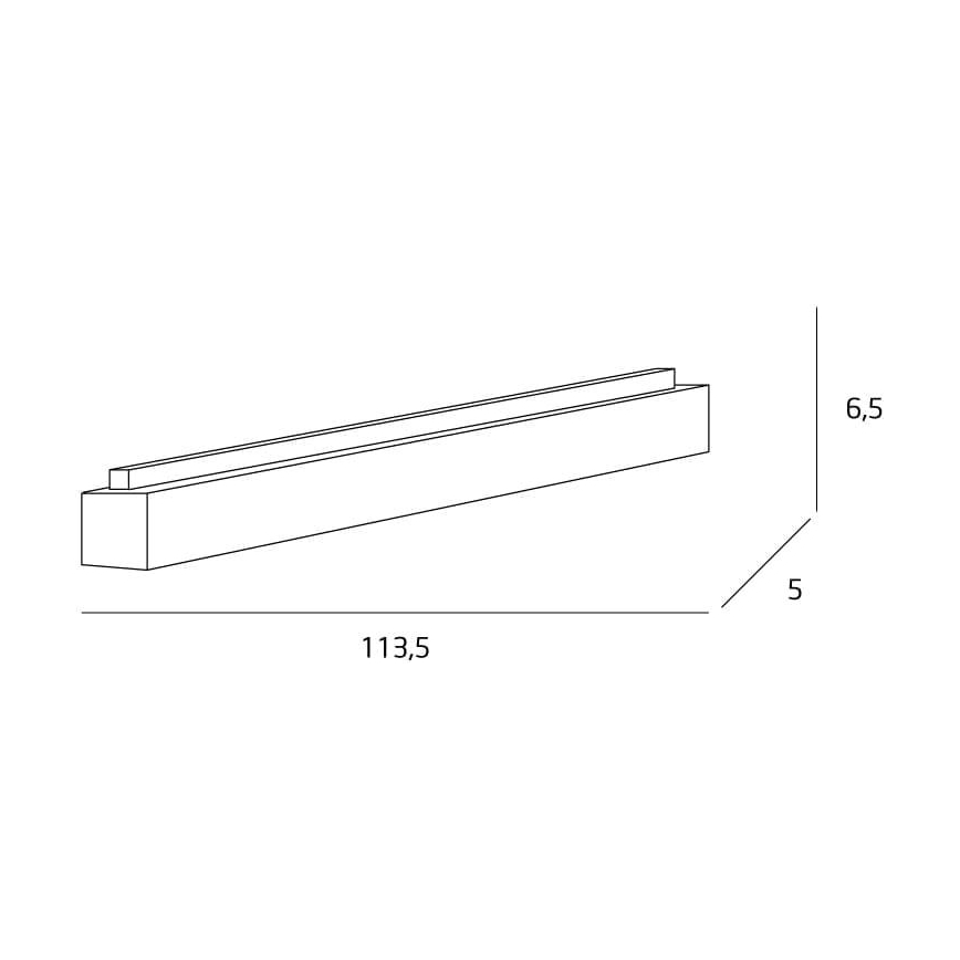 MAXLIGHT C0175D - LED Prigušiva plafonjera LINEAR LED/36W/230V 113,5 cm crno