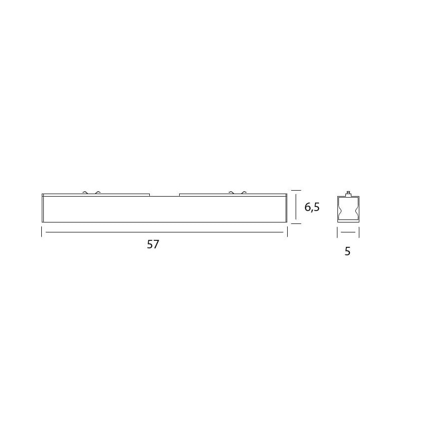 MAXLIGHT C0190 - LED Plafonjera LINEAR LED/18W/230V 57 cm crno