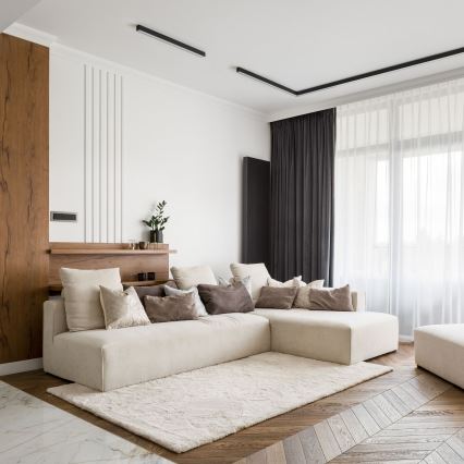 MAXLIGHT C0190D - LED Prigušiva plafonjera LINEAR LED/18W/230V 57 cm crno