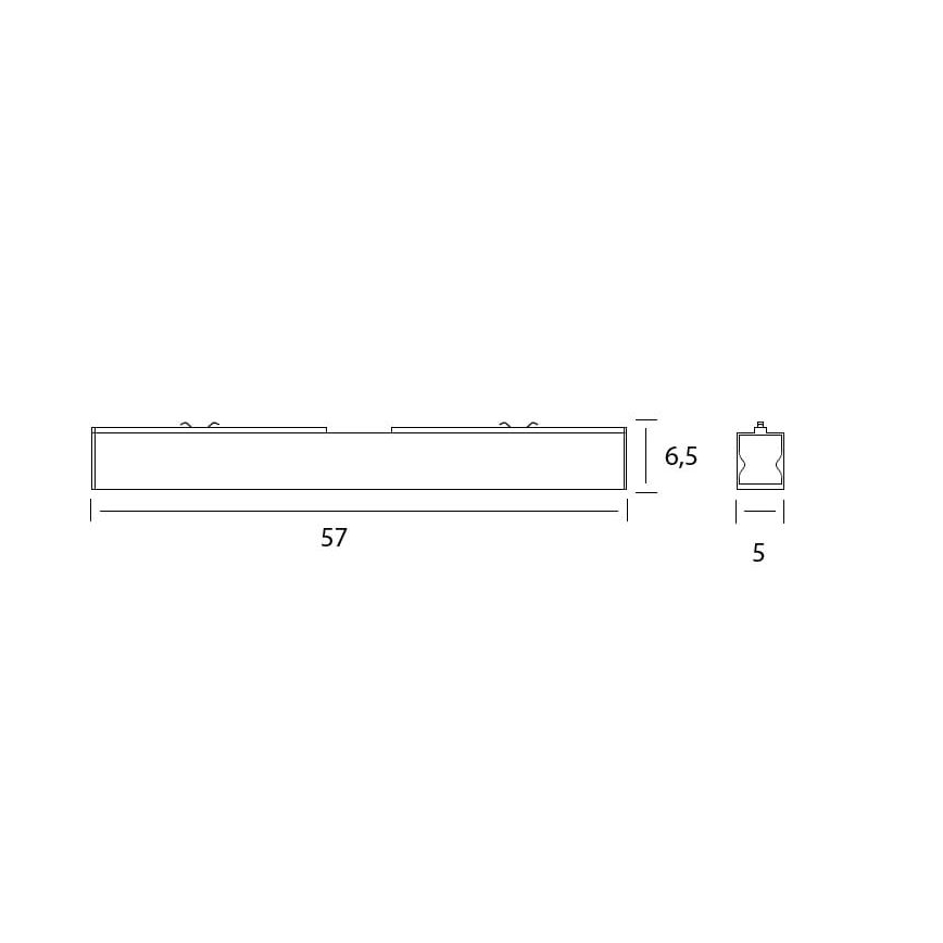 MAXLIGHT C0190D - LED Prigušiva plafonjera LINEAR LED/18W/230V 57 cm crno