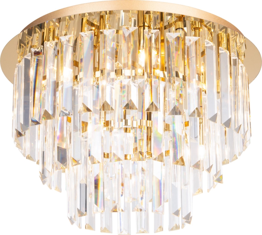 MAXLIGHT C0205 - Plafonjera MONACO 9xG9/40W/230V pr. 42 cm zlatna