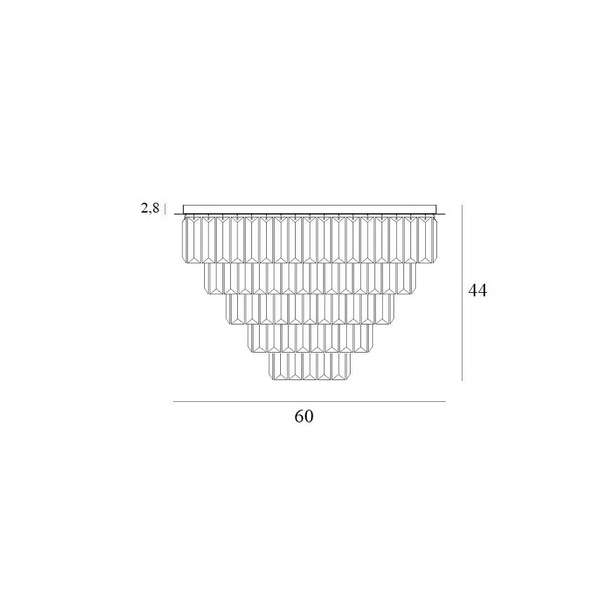 MAXLIGHT C0206 - Plafonjera MONACO 15xG9/40W/230V pr. 60 cm zlatna