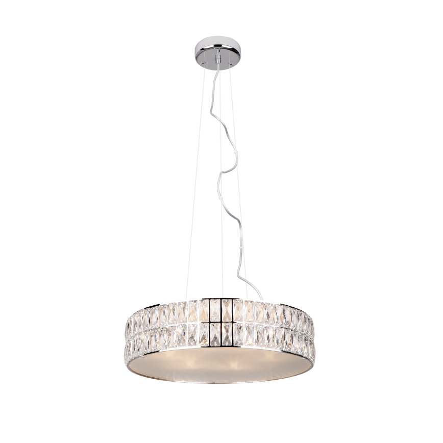MAXLIGHT P0236 - Luster na sajli DIAMANTE 5xG9/42W/230V pr. 38 cm sjajni krom