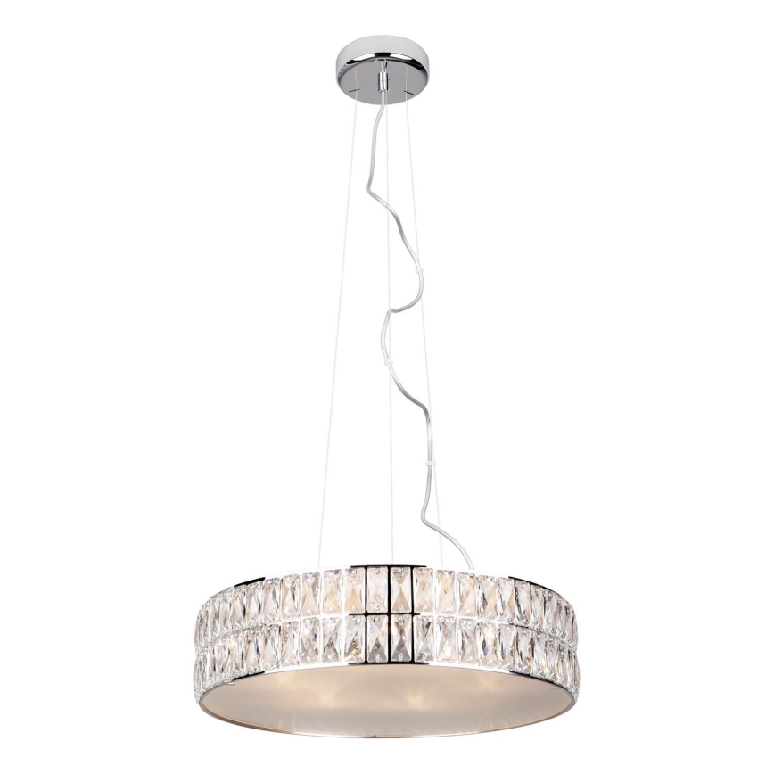 MAXLIGHT P0236 - Luster na sajli DIAMANTE 5xG9/42W/230V pr. 38 cm sjajni krom