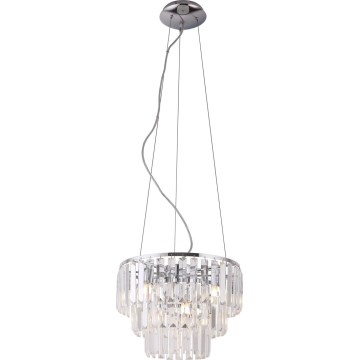 MAXLIGHT P0259 - Luster na sajli MONACO 9xG9/40W/230V, prečnik 42 cm, sjajni hrom