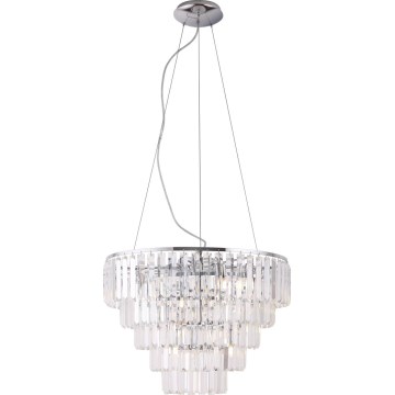 MAXLIGHT P0260 - Luster na sajli MONACO 15xG9/40W/230V, prečnik 60 cm, sjajni hrom