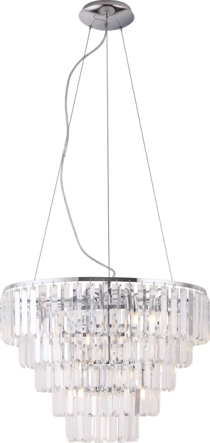 MAXLIGHT P0260 - Luster na sajli MONACO 15xG9/40W/230V, prečnik 60 cm, sjajni hrom
