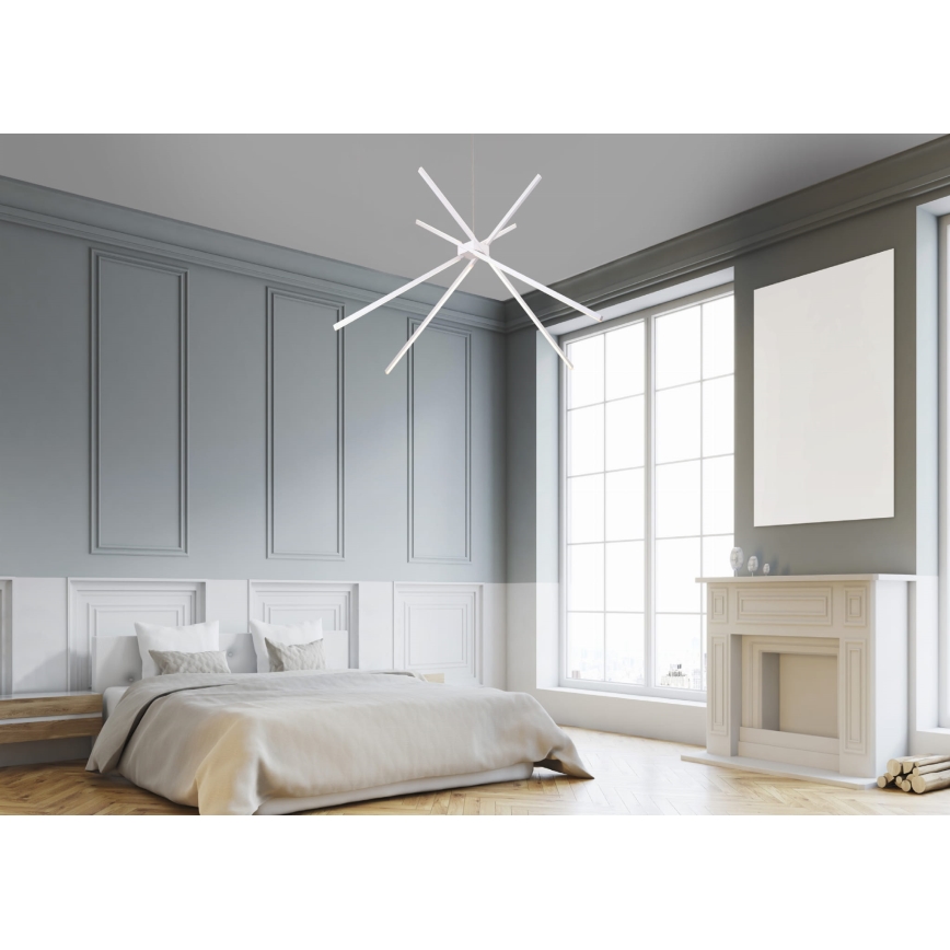 MAXLIGHT P0270 - LED luster na sajli SPIDER LED/33W/230V bela