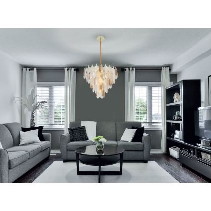 MAXLIGHT P0417 - Luster na lancu ARWENA 7xE14/40W/230V pr. 50 cm zlatna