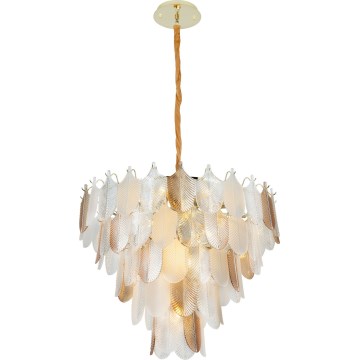 MAXLIGHT P0418 - Luster na lancu ARWENA 15xE14/40W/230V, prečnika 80 cm, zlatni