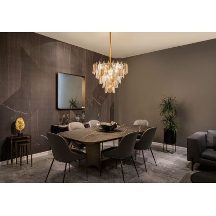 MAXLIGHT P0418 - Luster na lancu ARWENA 15xE14/40W/230V, prečnika 80 cm, zlatni