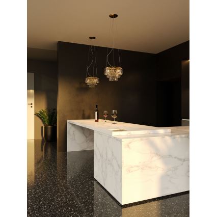 MAXLIGHT P0423 - Luster na sajli MONACO 9xG9/40W/230V pr. 42 cm zlatna