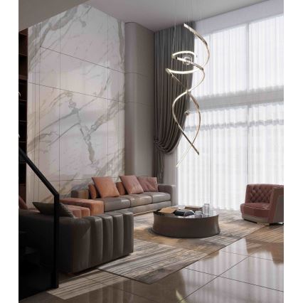 MAXLIGHT P0482D - LED Prigušivi luster na sajli RITZ LED/100W/230V pr. 60 cm CRI 90 sjajni krom