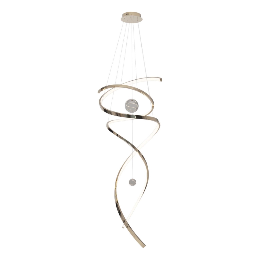 MAXLIGHT P0483D - LED prigušiva luster na sajli RITZ LED/100W/230V pr. 60 cm CRI 90 mesing