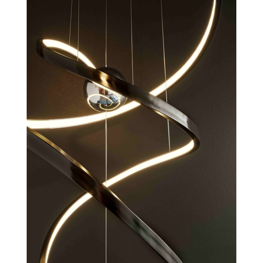 MAXLIGHT P0500D - LED Prigušivi luster na sajli RITZ LED/100W/230V pr. 60 cm CRI 90 crno