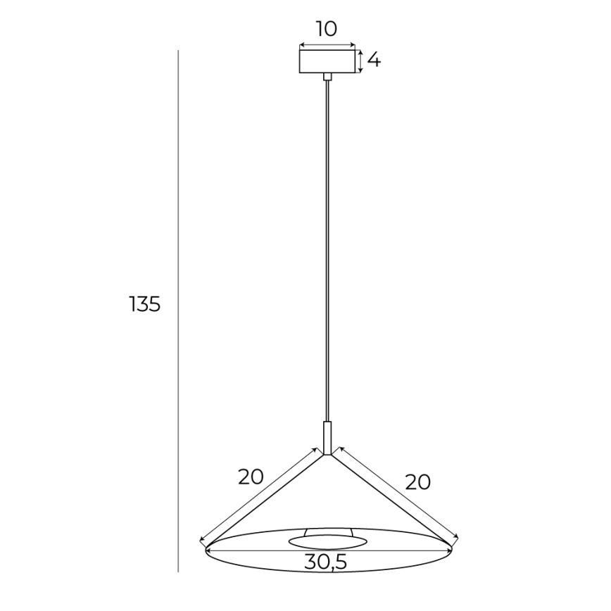 MAXLIGHT P0505 - LED luster na sajli VULCANO LED/5W/230V pr. 30,5 cm bela